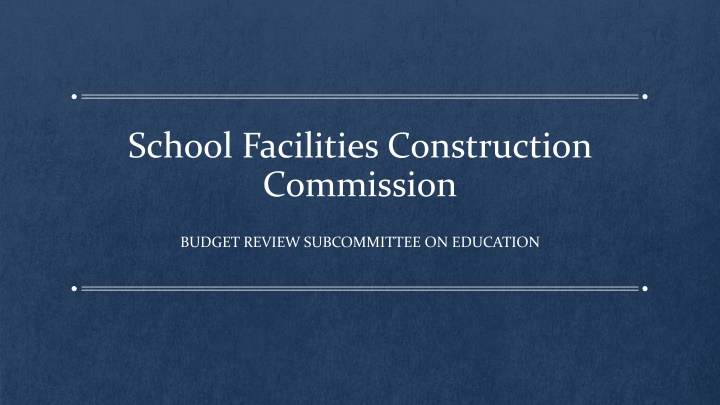 school facilities construction commission