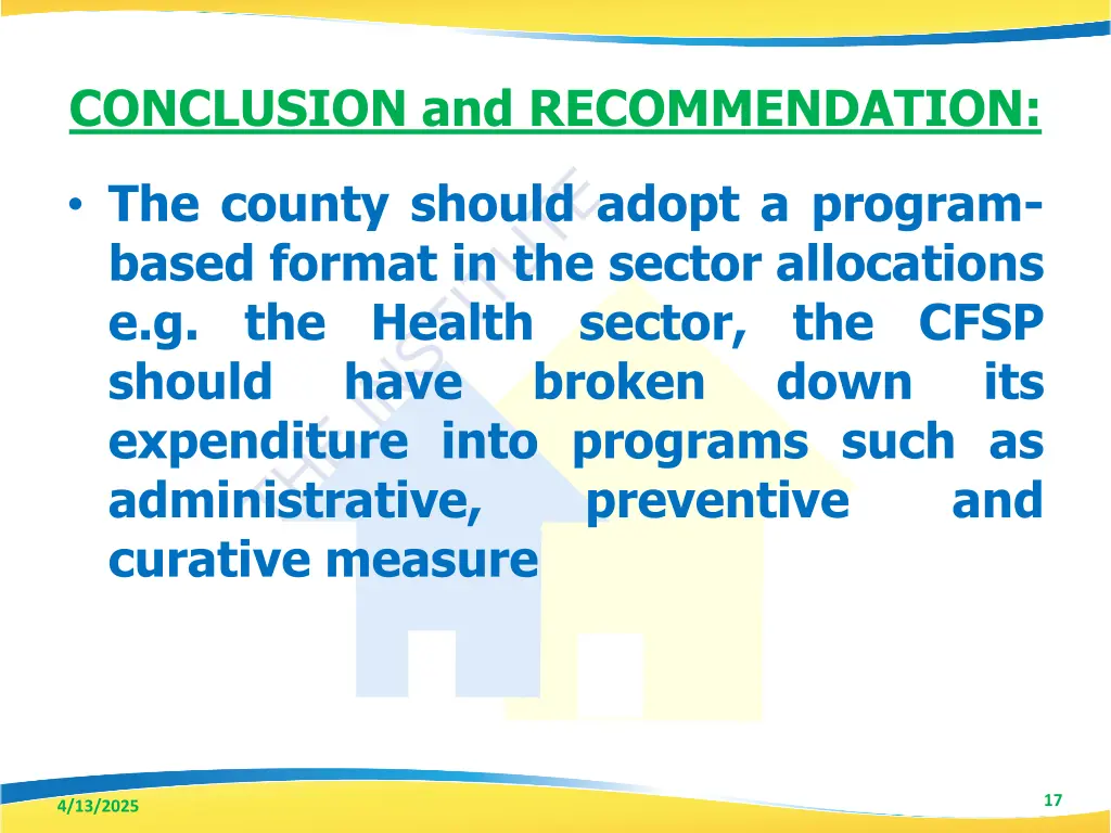 conclusion and recommendation 1