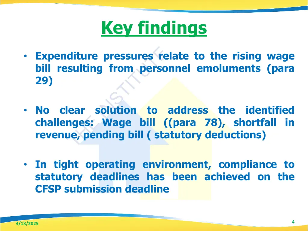 key findings