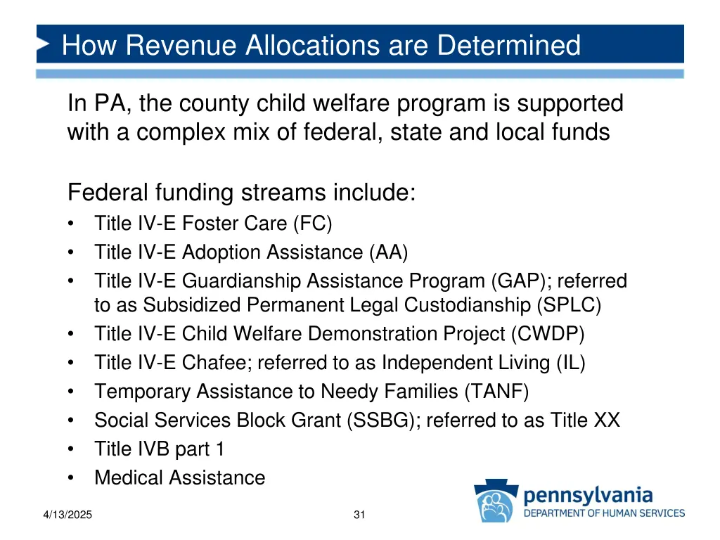 how revenue allocations are determined 1