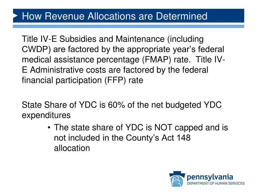 how revenue allocations are determined 11