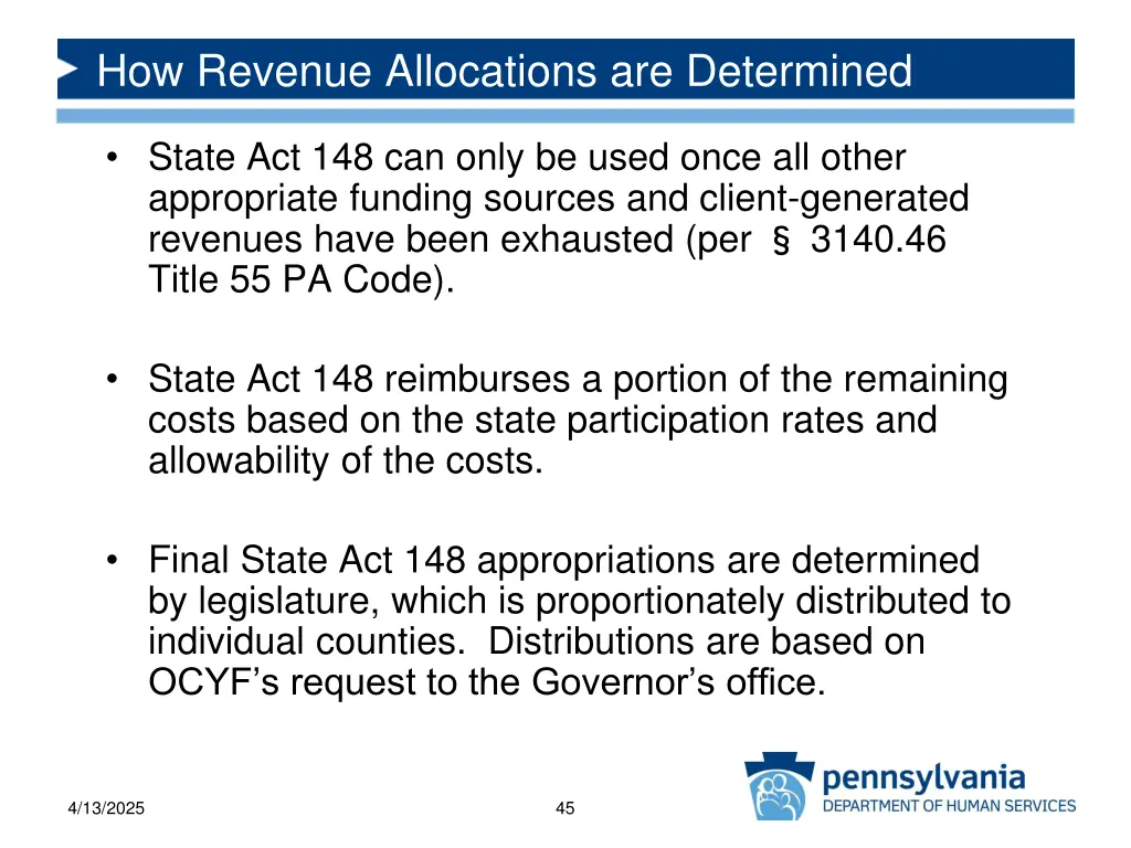 how revenue allocations are determined 15