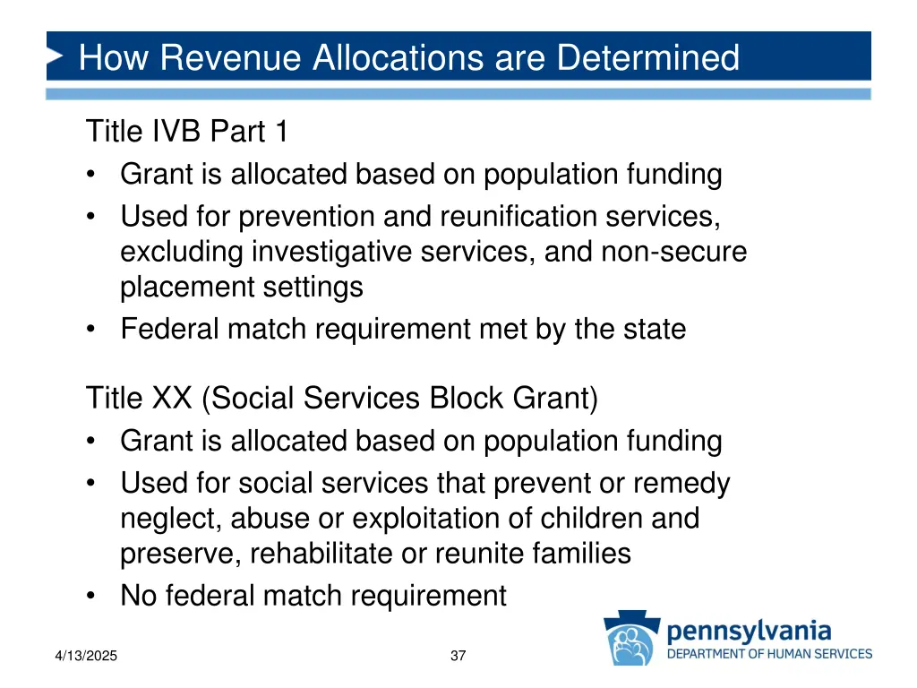 how revenue allocations are determined 7