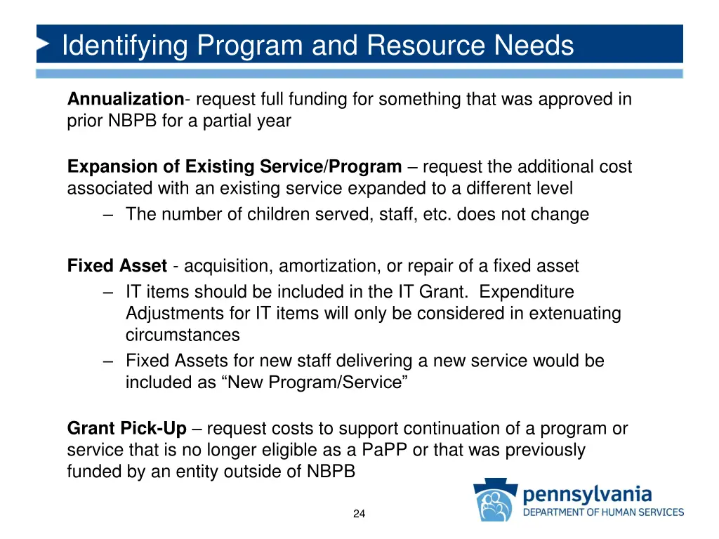 identifying program and resource needs 4