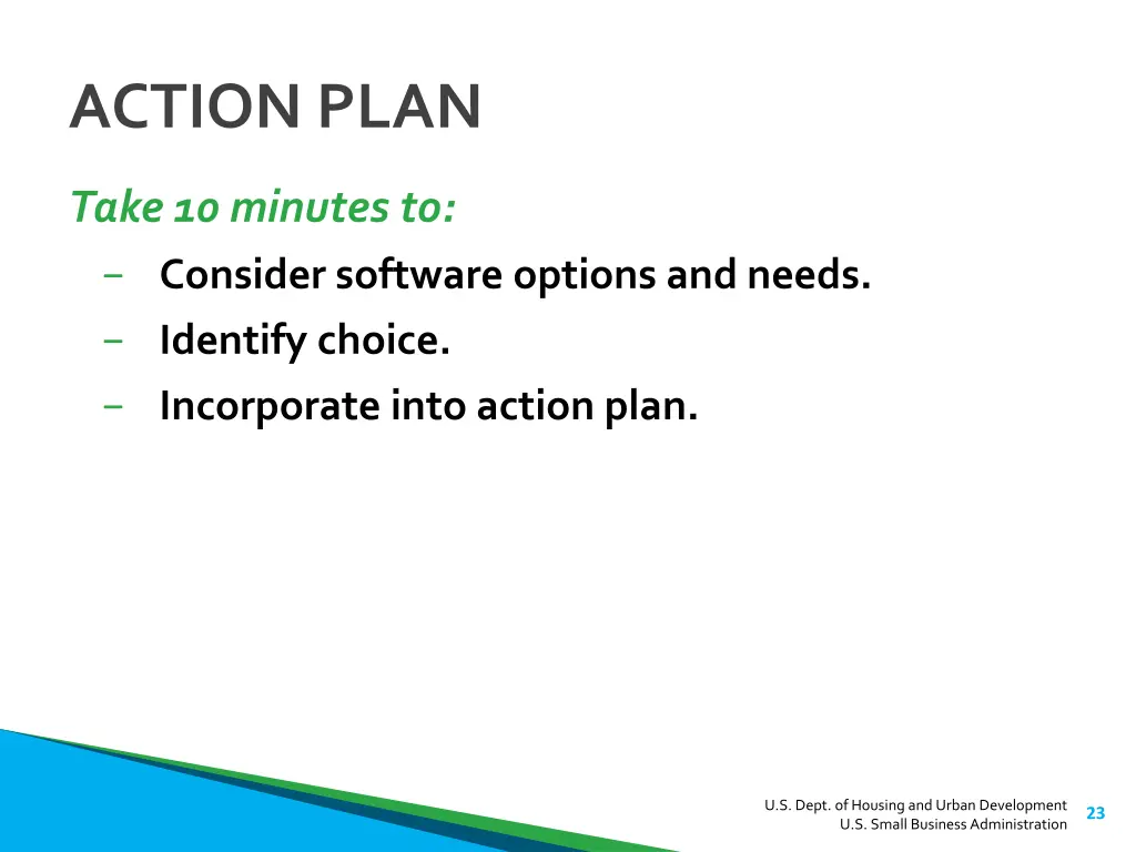 action plan
