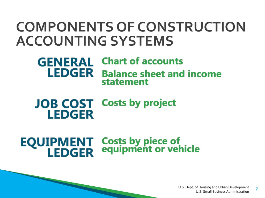 components of construction accounting systems