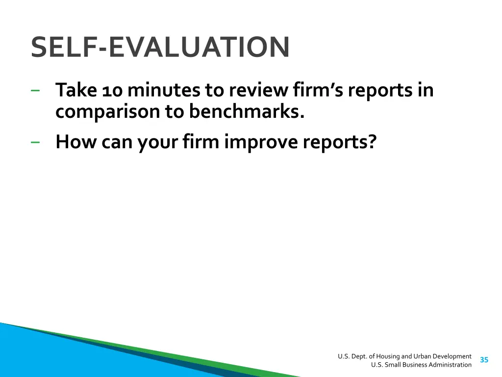self evaluation