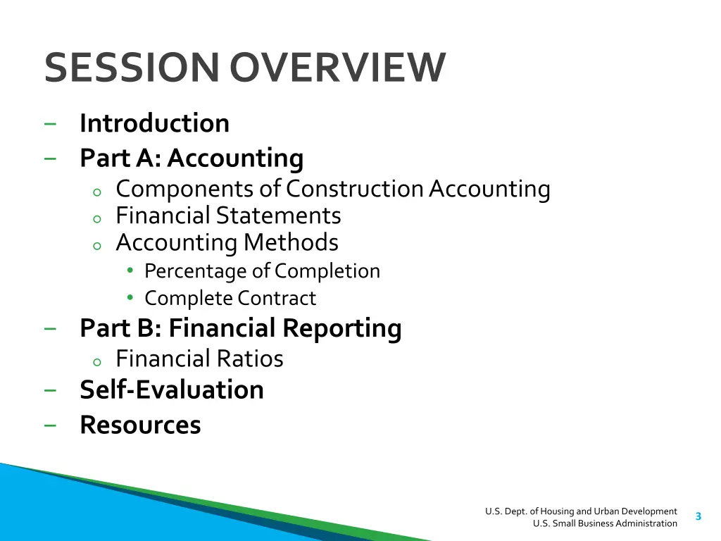 session overview