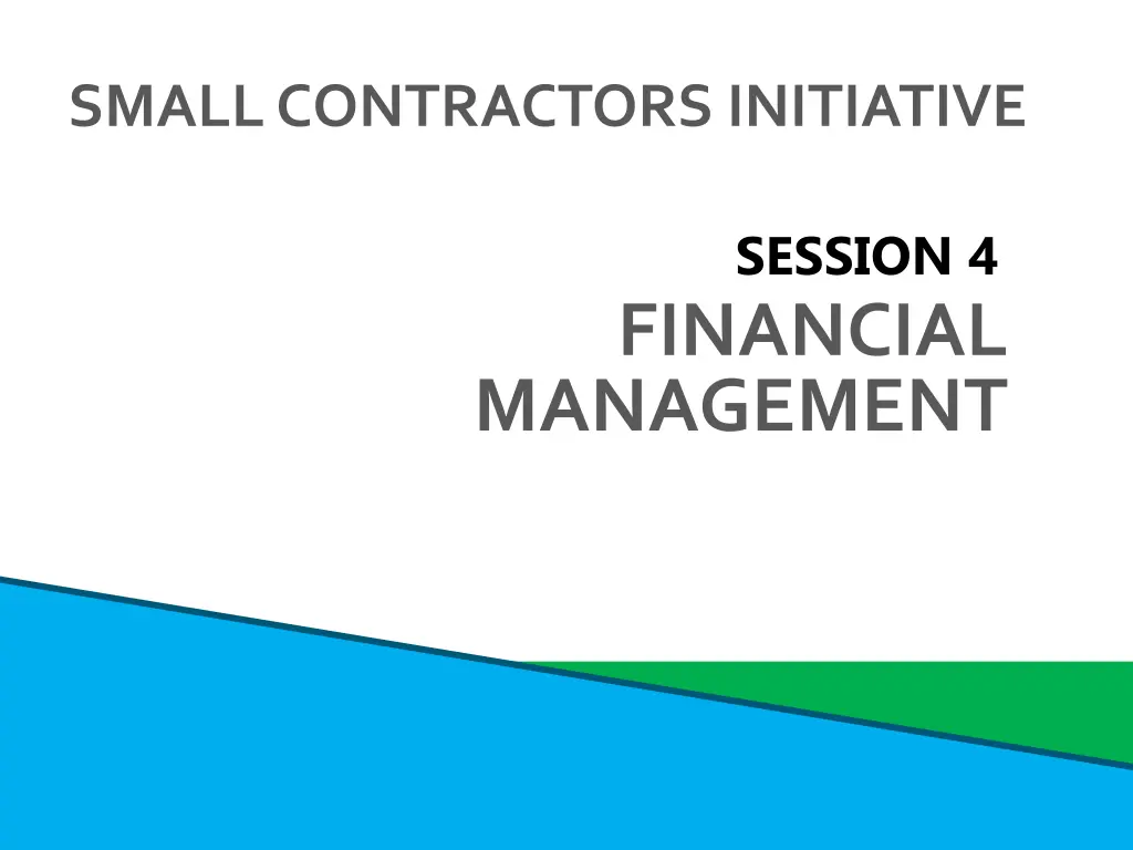 small contractors initiative