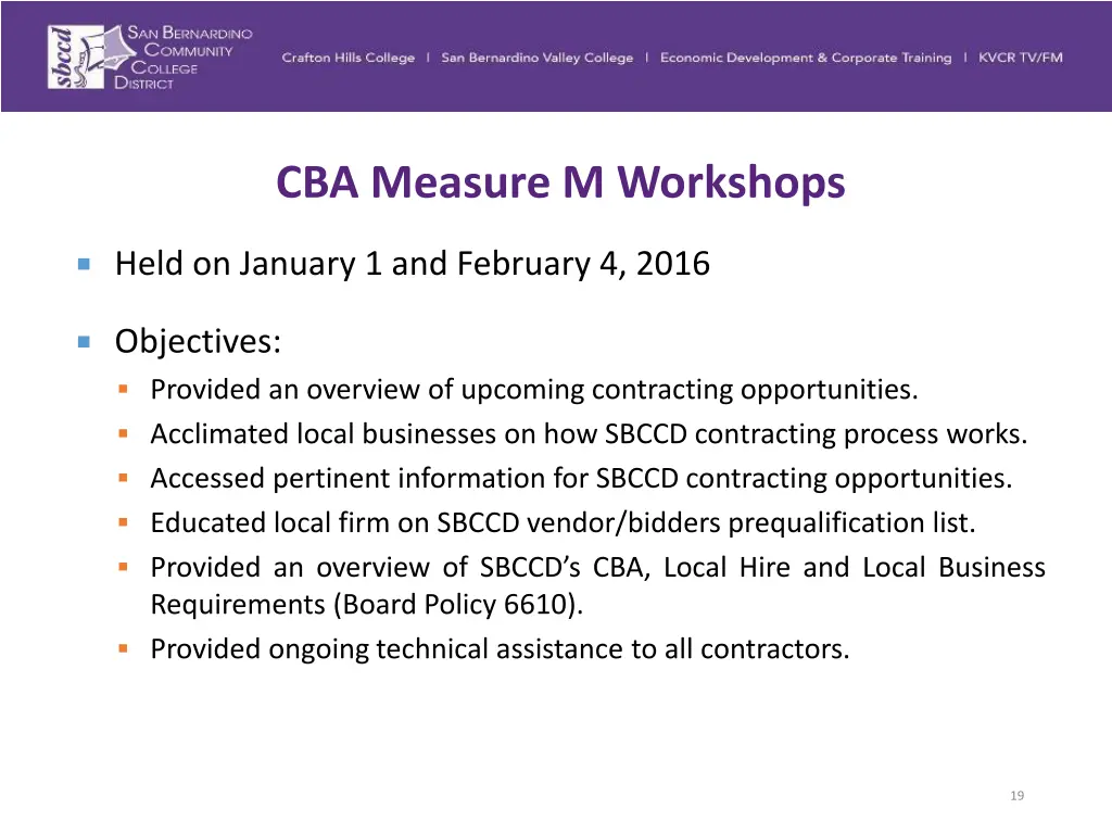 cba measure m workshops