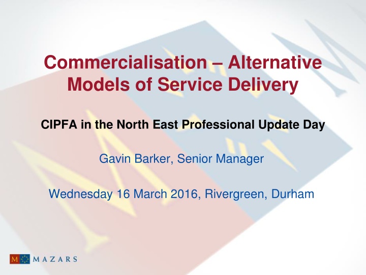 commercialisation alternative models of service