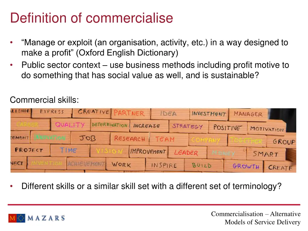definition of commercialise