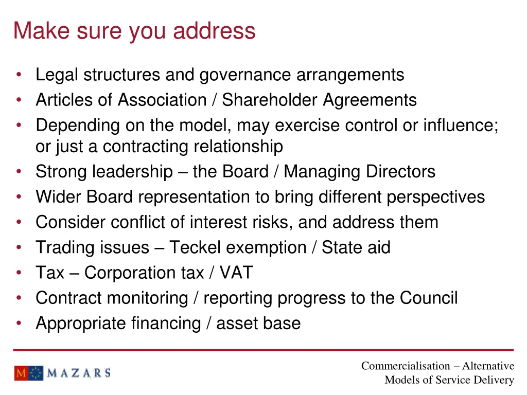 make sure you address