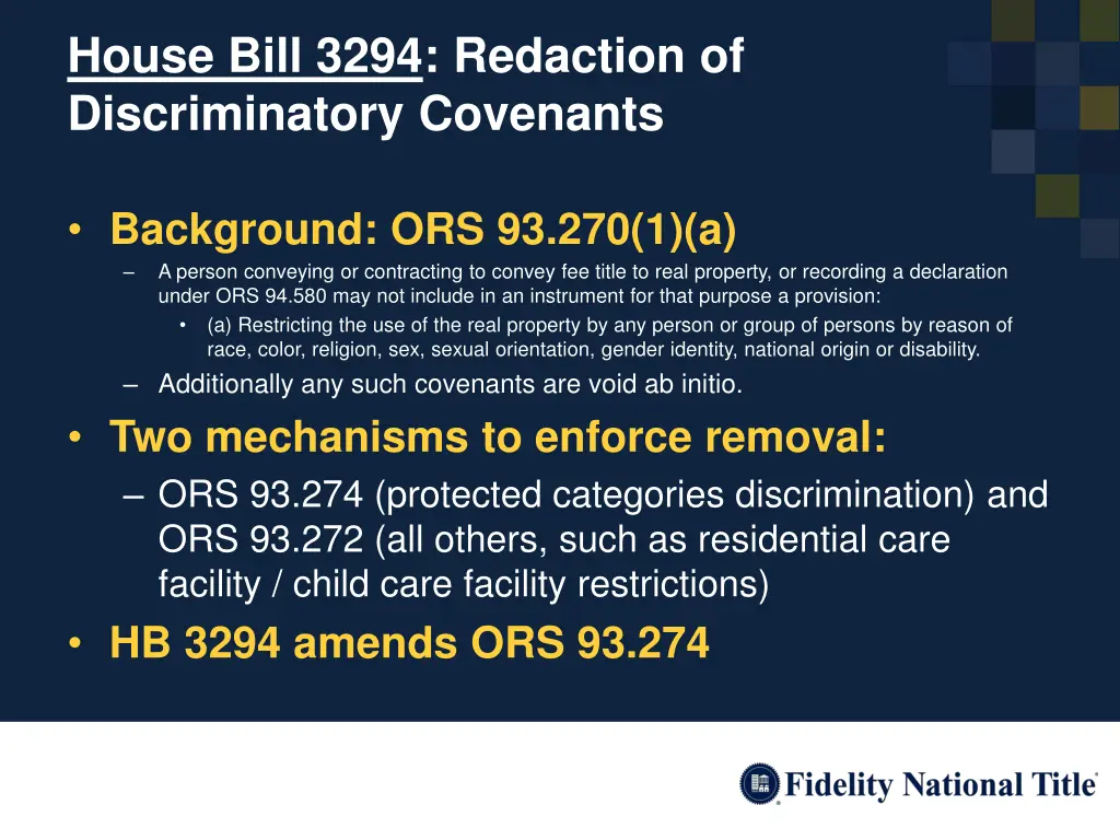 house bill 3294 redaction of discriminatory