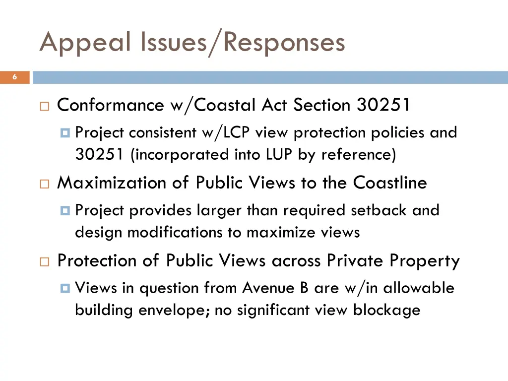 appeal issues responses