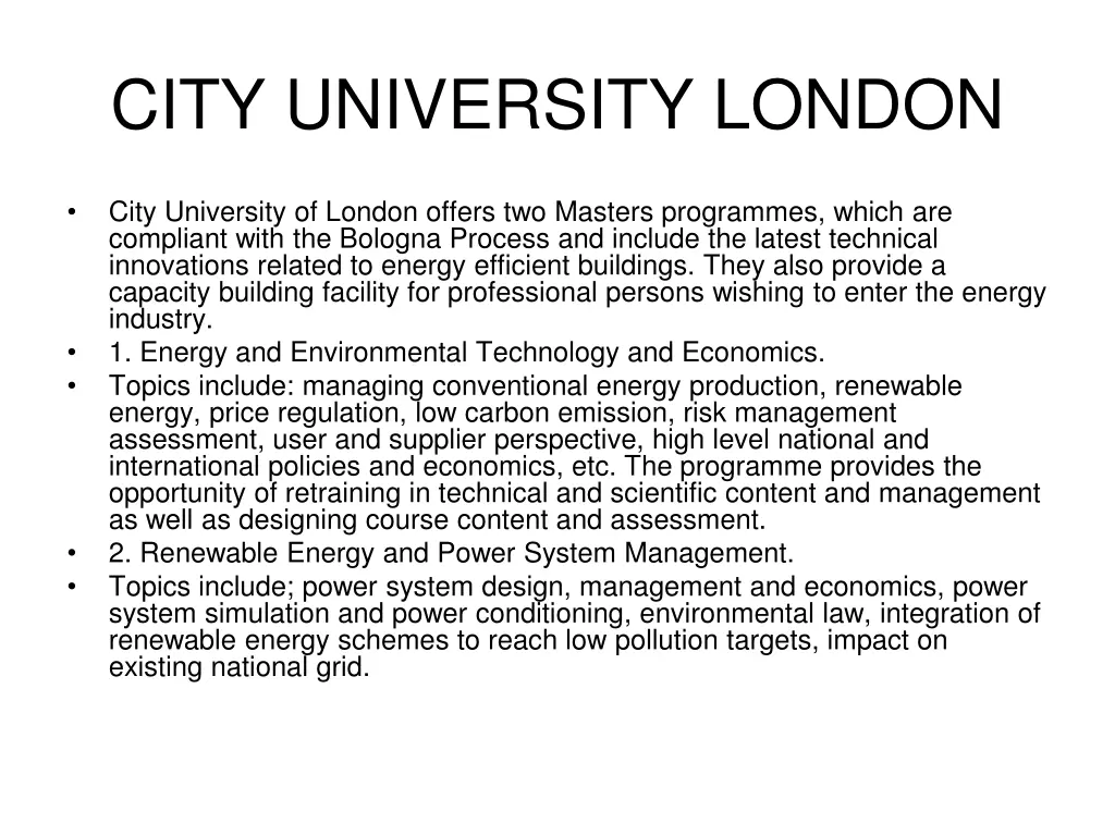 city university london