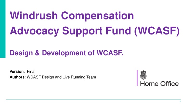 windrush compensation advocacy support fund wcasf