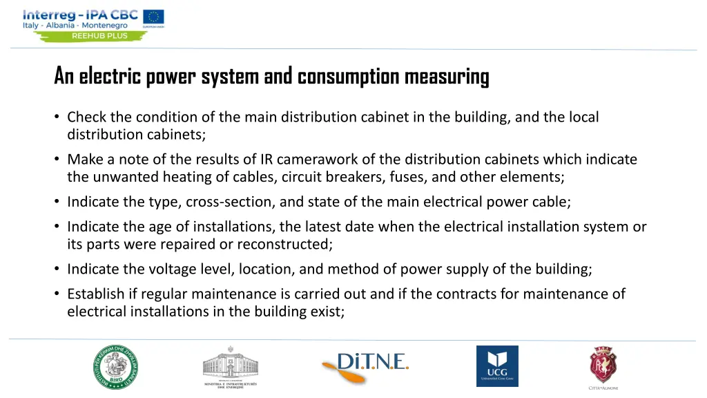 an electric power system and consumption measuring