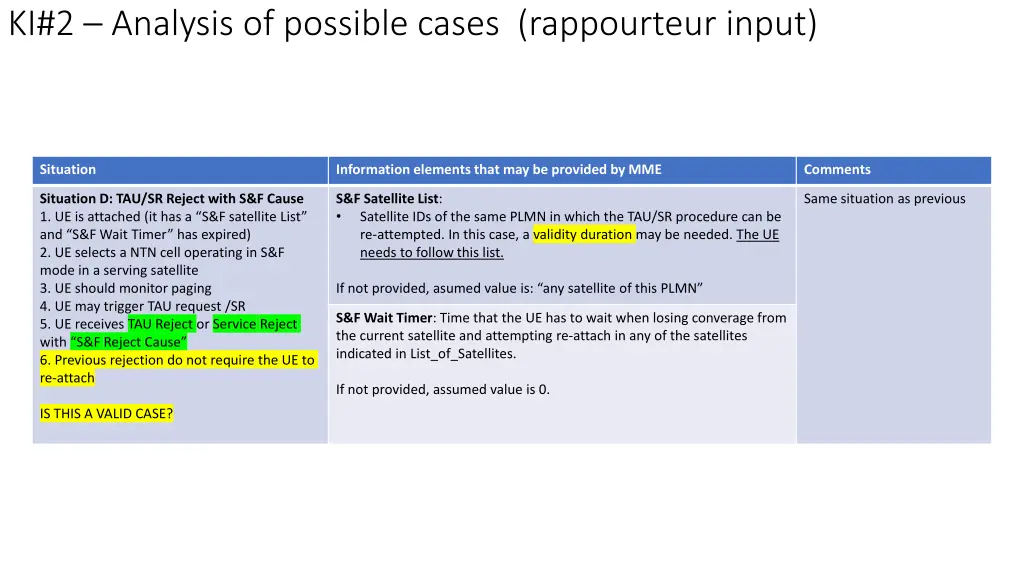 ki 2 analysis of possible cases rappourteur input