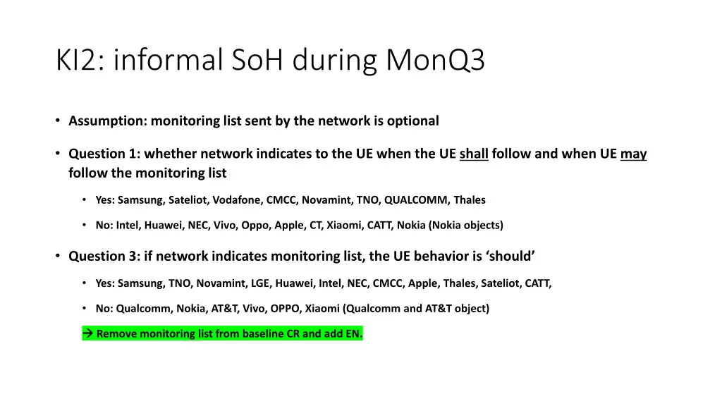 ki2 informal soh during monq3