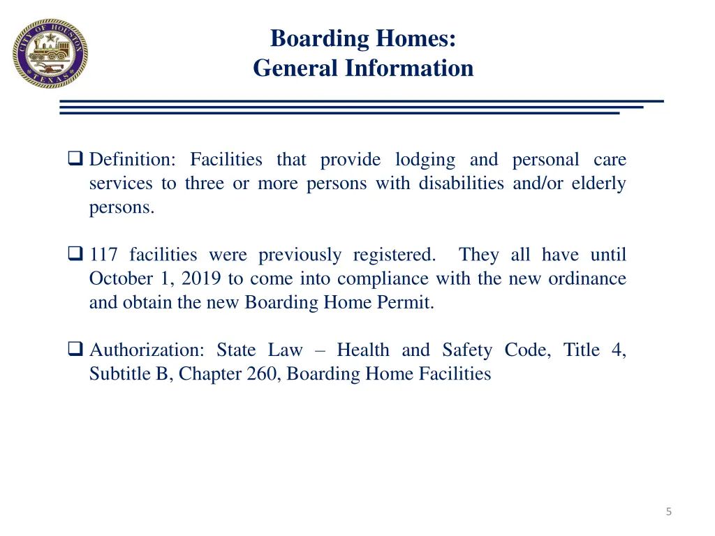boarding homes general information