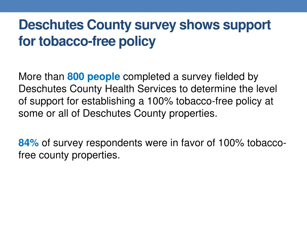 deschutes county survey shows support for tobacco