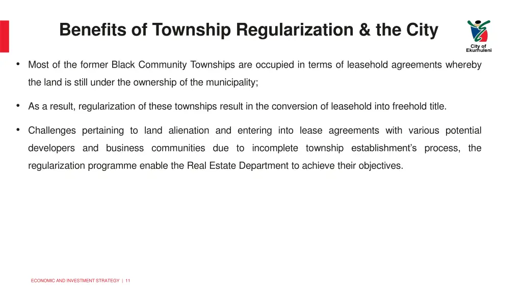 benefits of township regularization the city