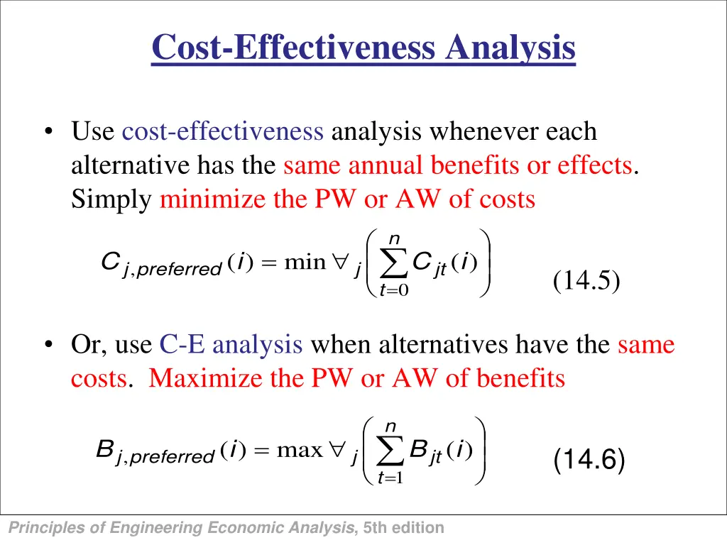 cost effectiveness analysis