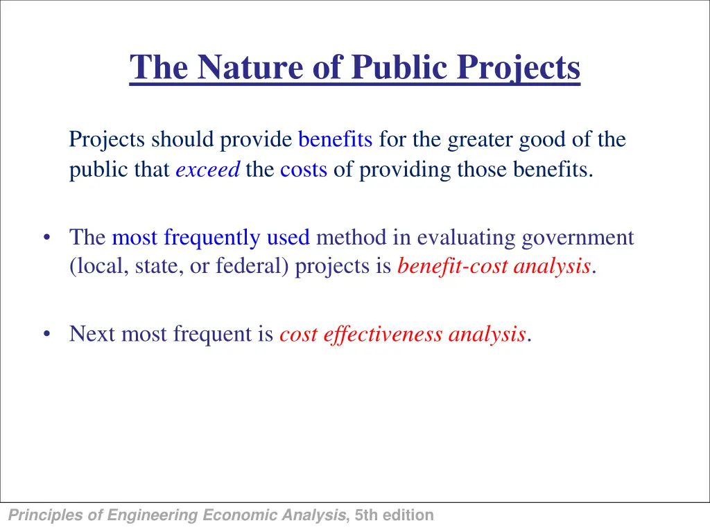 the nature of public projects