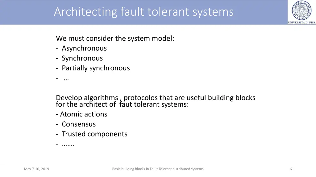 architecting fault tolerant systems