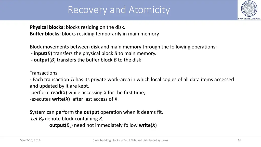 recovery and atomicity