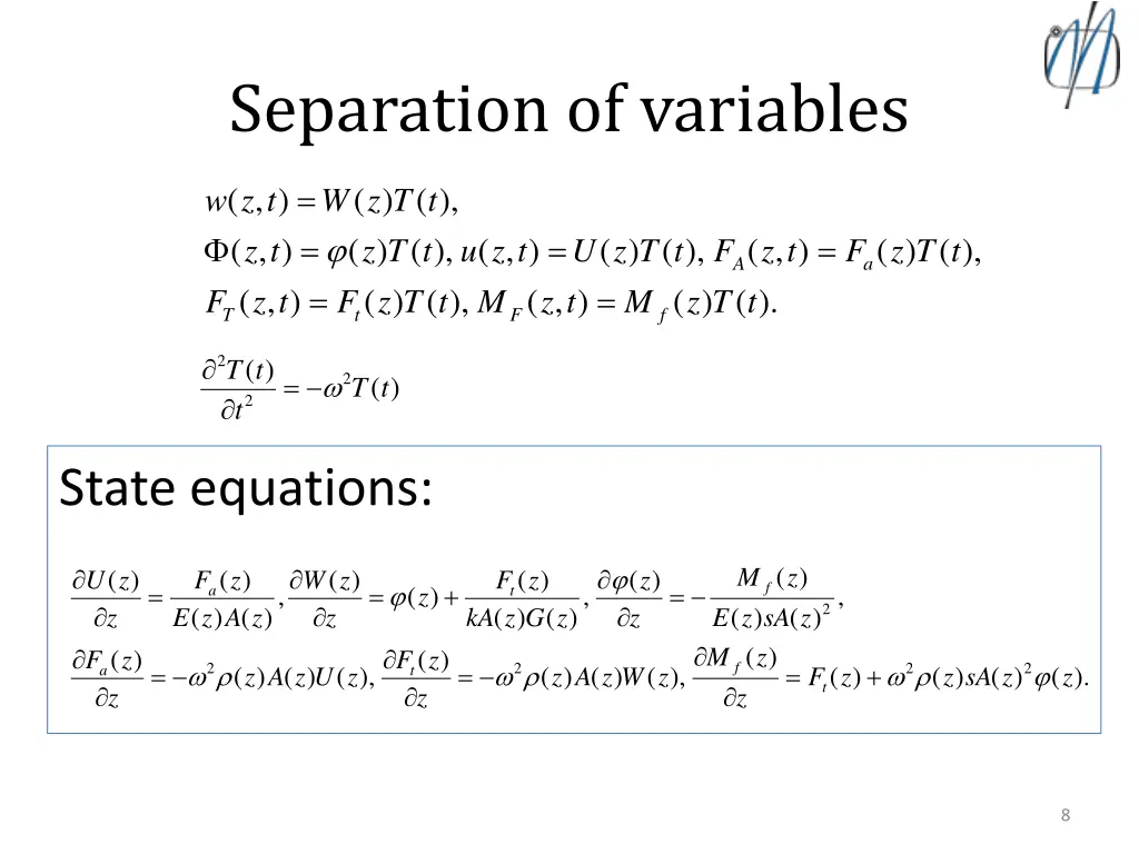 separation of variables