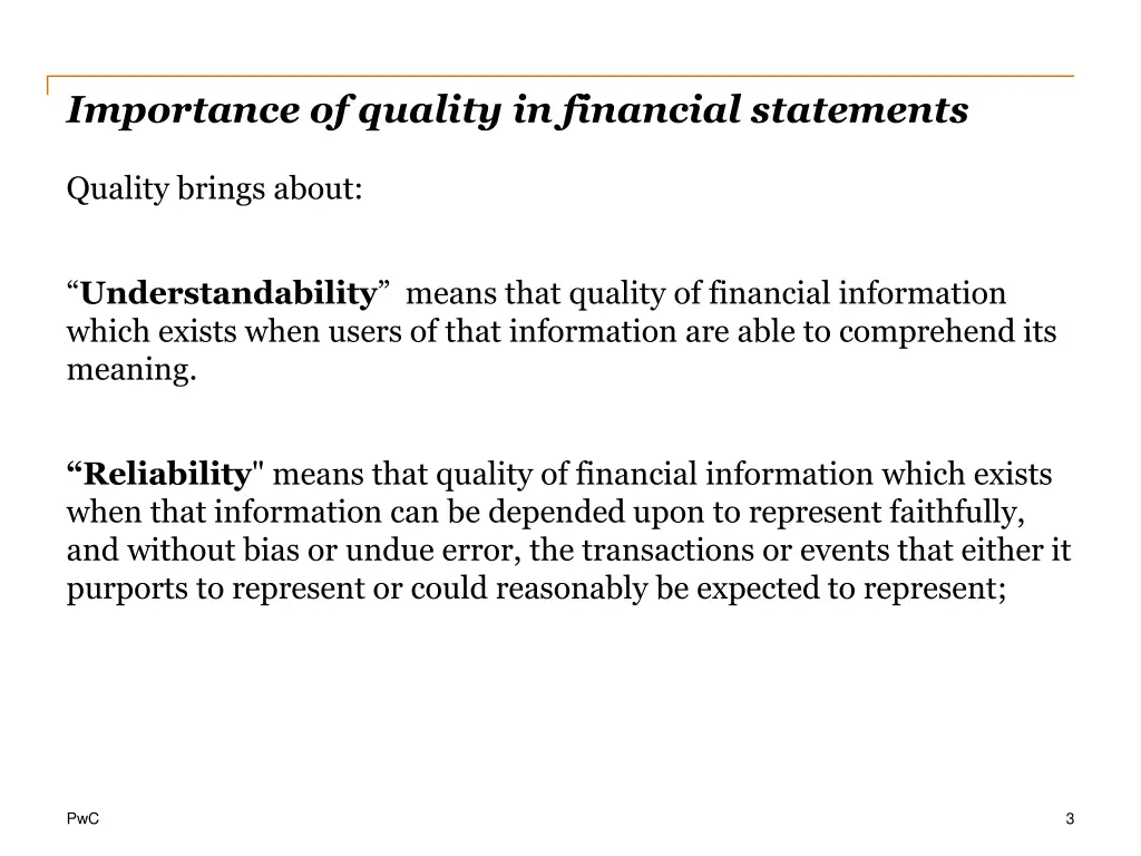 importance of quality in financial statements