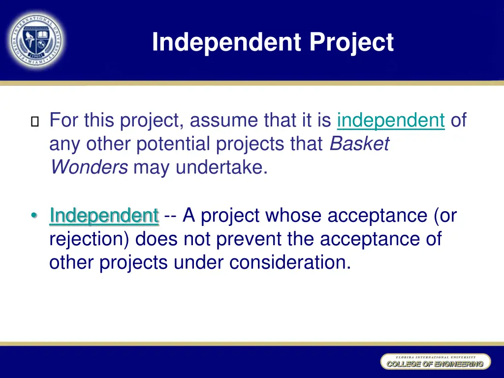 independent project