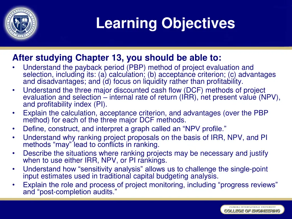 learning objectives