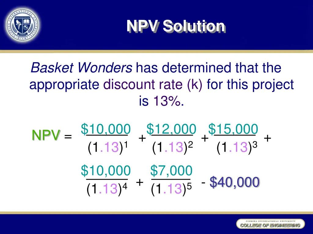 npv solution