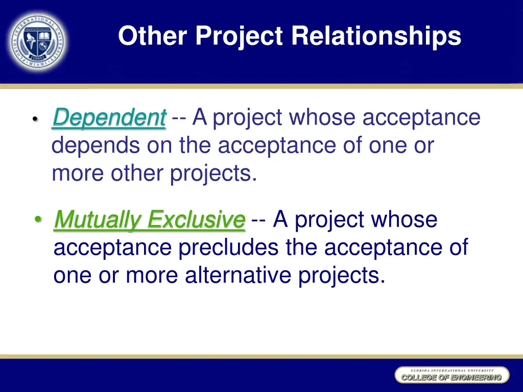 other project relationships