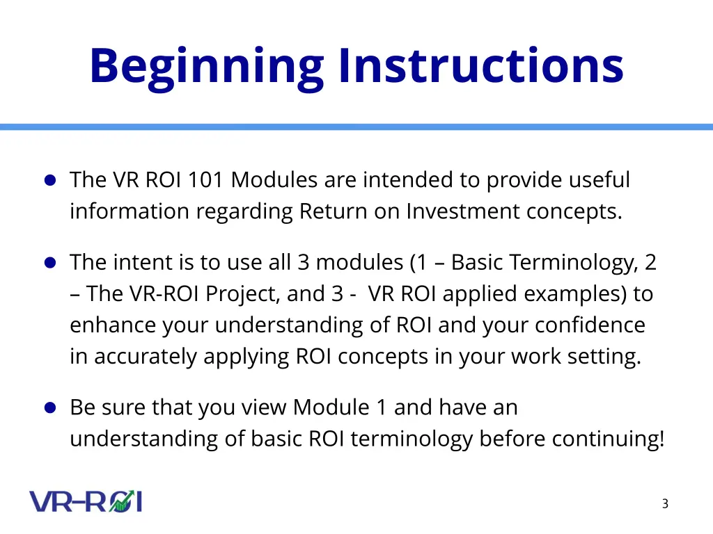 beginning instructions