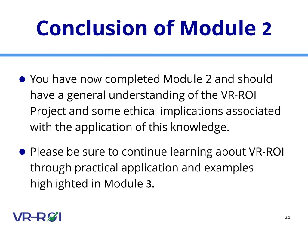 conclusion of module 2