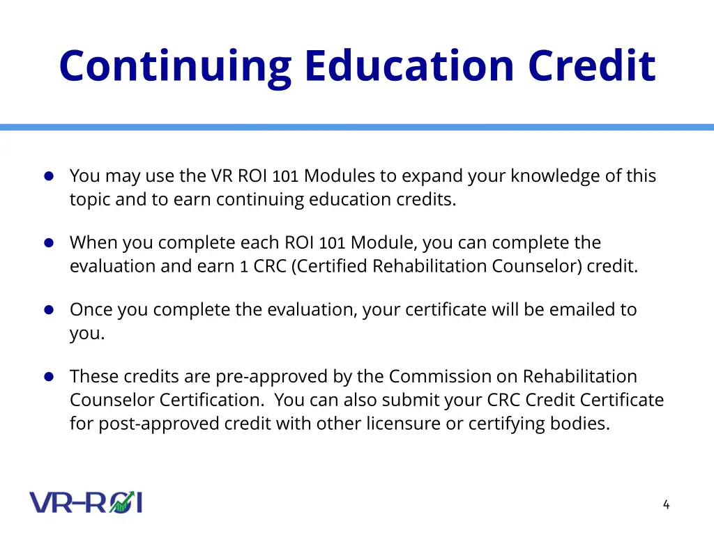 continuing education credit