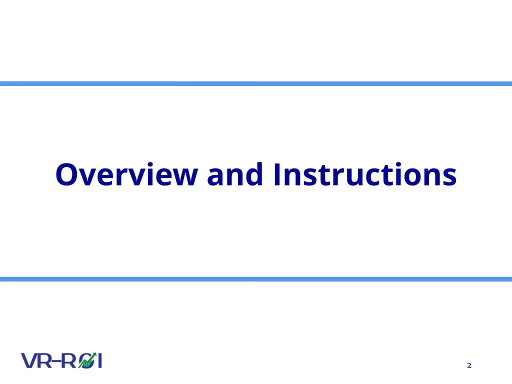 overview and instructions
