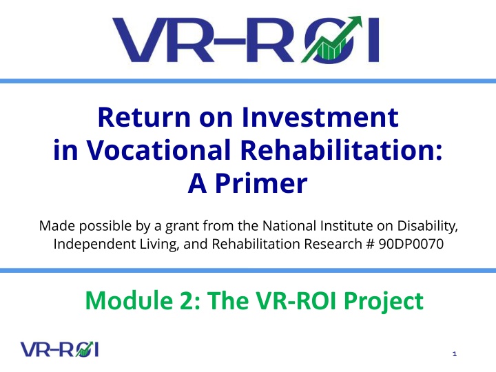 return on investment in vocational rehabilitation