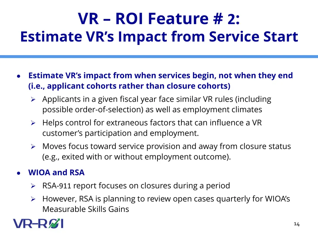 vr roi feature 2 estimate vr s impact from