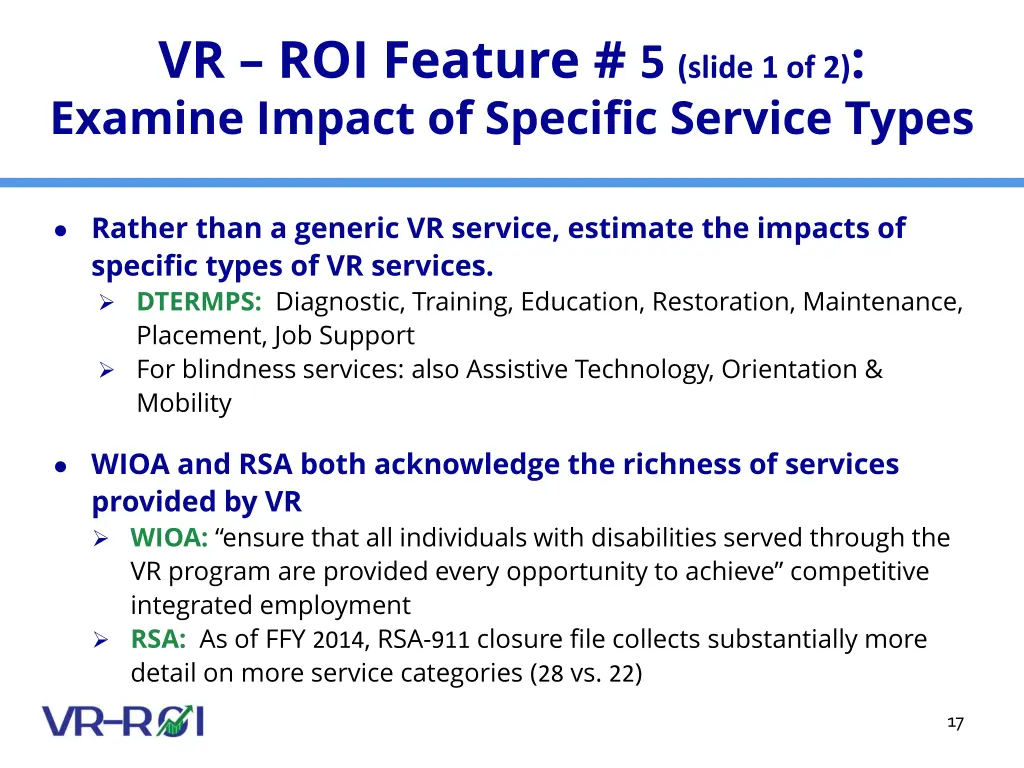 vr roi feature 5 slide 1 of 2 examine impact