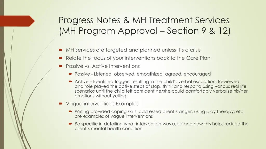 progress notes mh treatment services mh program 2