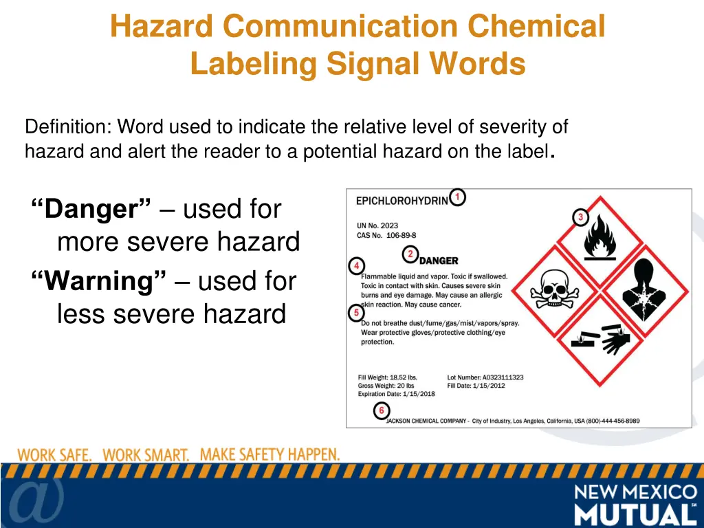 hazard communication chemical labeling signal
