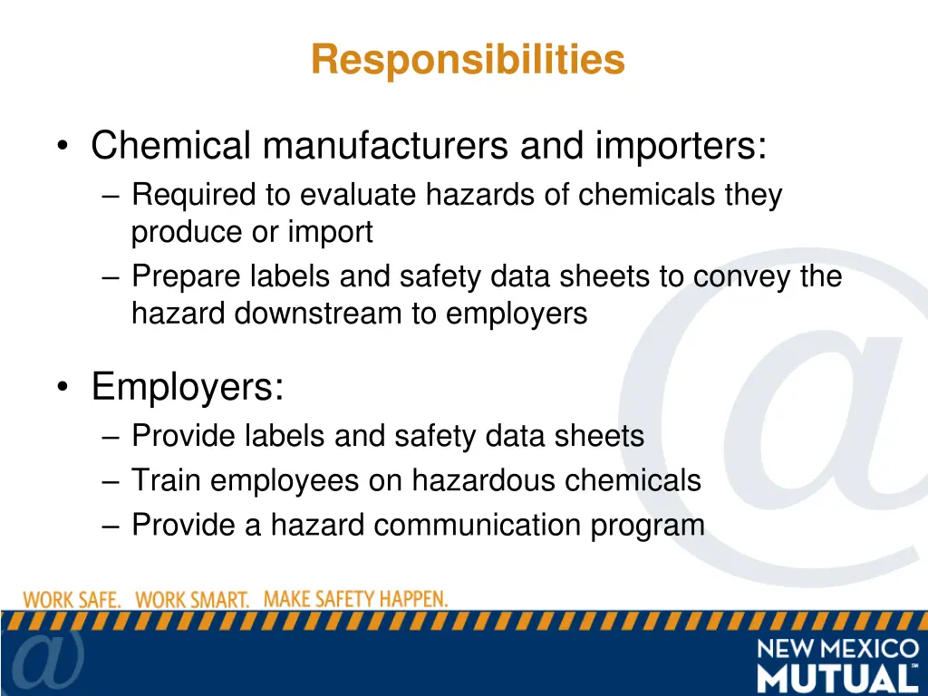 responsibilities