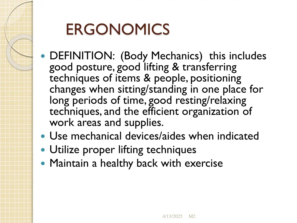 ergonomics