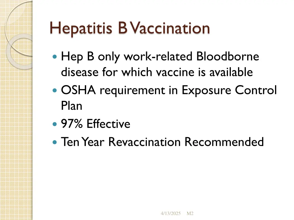 hepatitis b vaccination
