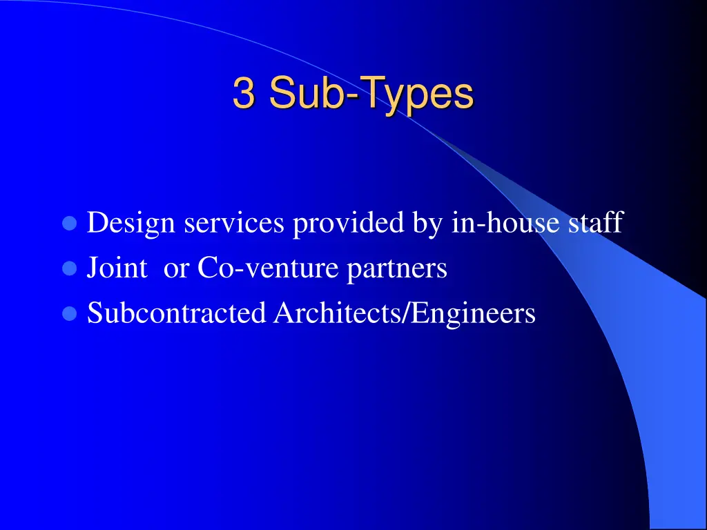 3 sub types